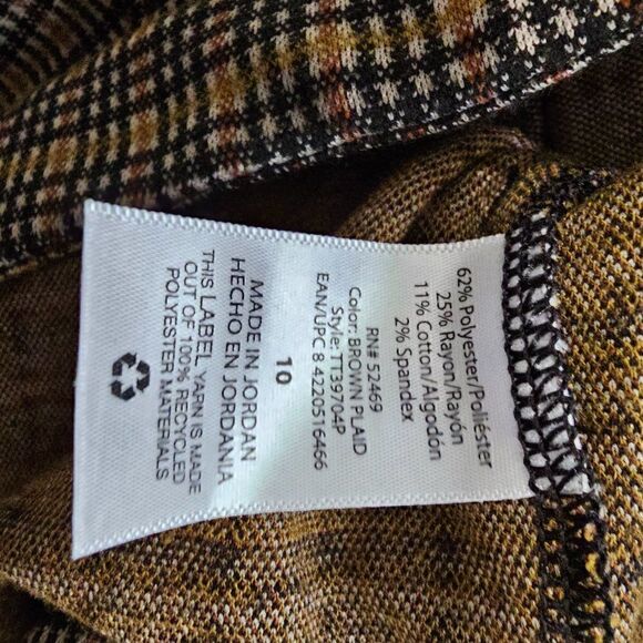 EUC TIME & TRU PLAID STRETCHY PANTS SIZE 10 WOMENS - Picture 15 of 15
